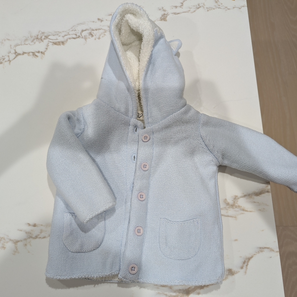 Soft Cozy Blue Baby Jacket